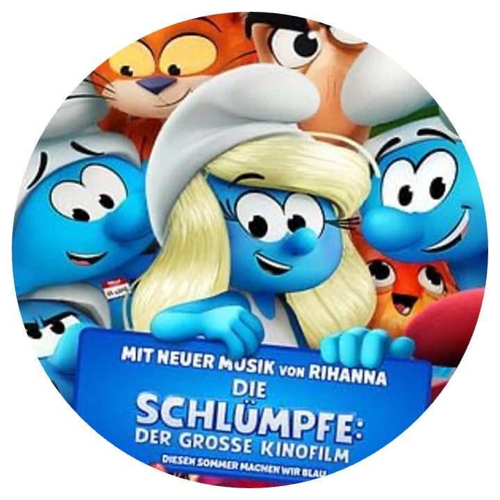 Essbares Tortenbild - Schlümpfe 4 Kino
