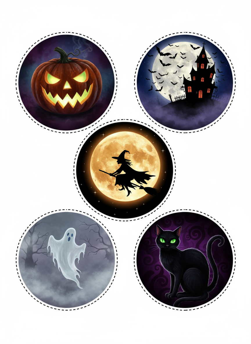 Essbares Tortenbild - Dark Night Halloween