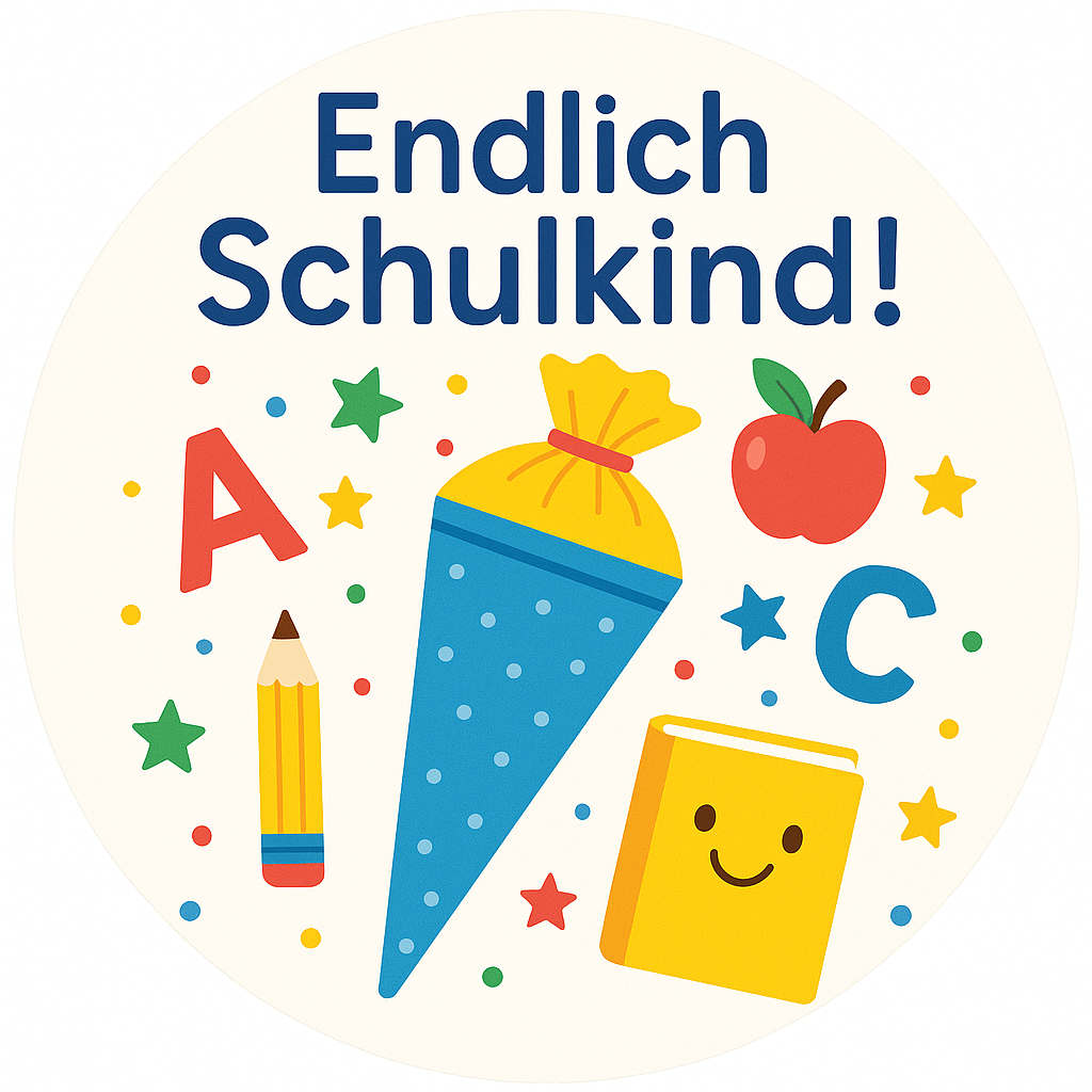 Essbares Tortenbild - Einschulung - Endlich Schulkind Jungs