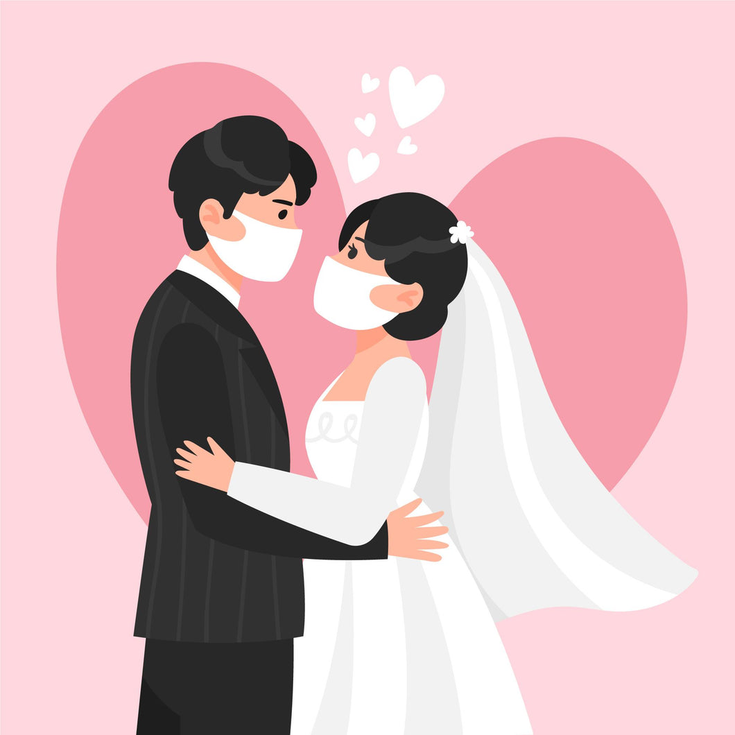 Essbares Tortenbild - Hochzeit  - Corona Hochzeit