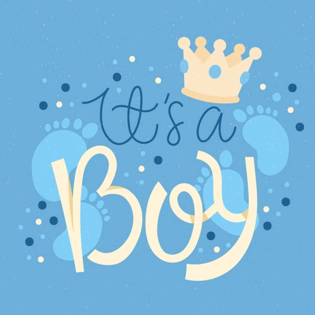 Essbares Tortenbild - Baby - Boy Krone