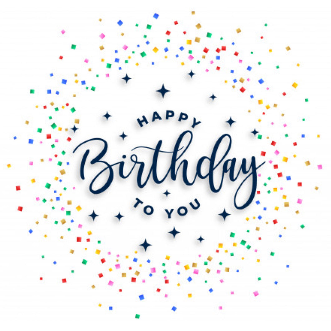 Essbares Tortenbild - Geburtstag - Konfetti