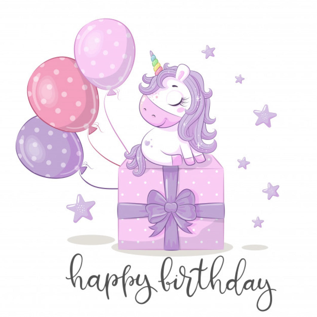 Essbares Tortenbild - Geburtstag - Einhorn 3