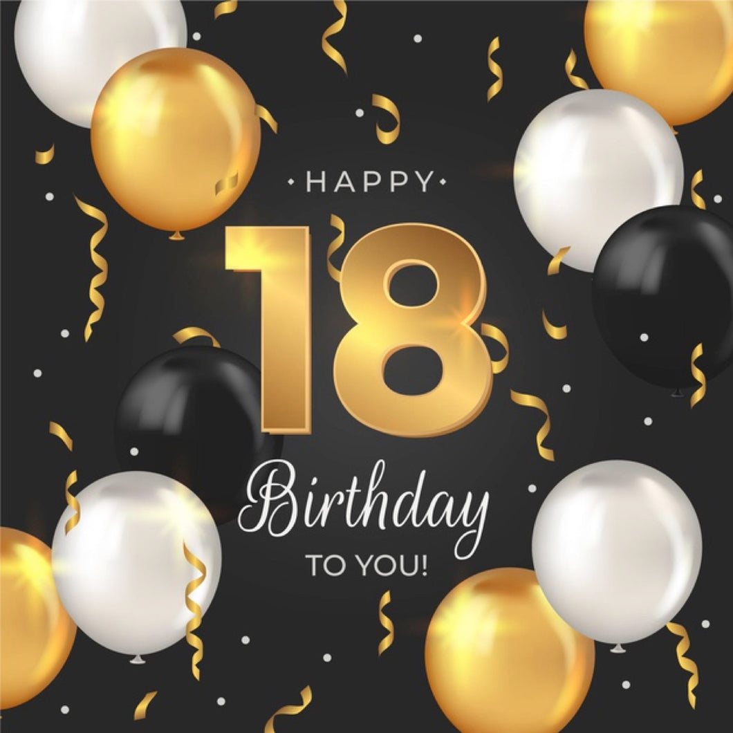 Essbares Tortenbild - Geburtstag - 18.Geburtstag 2