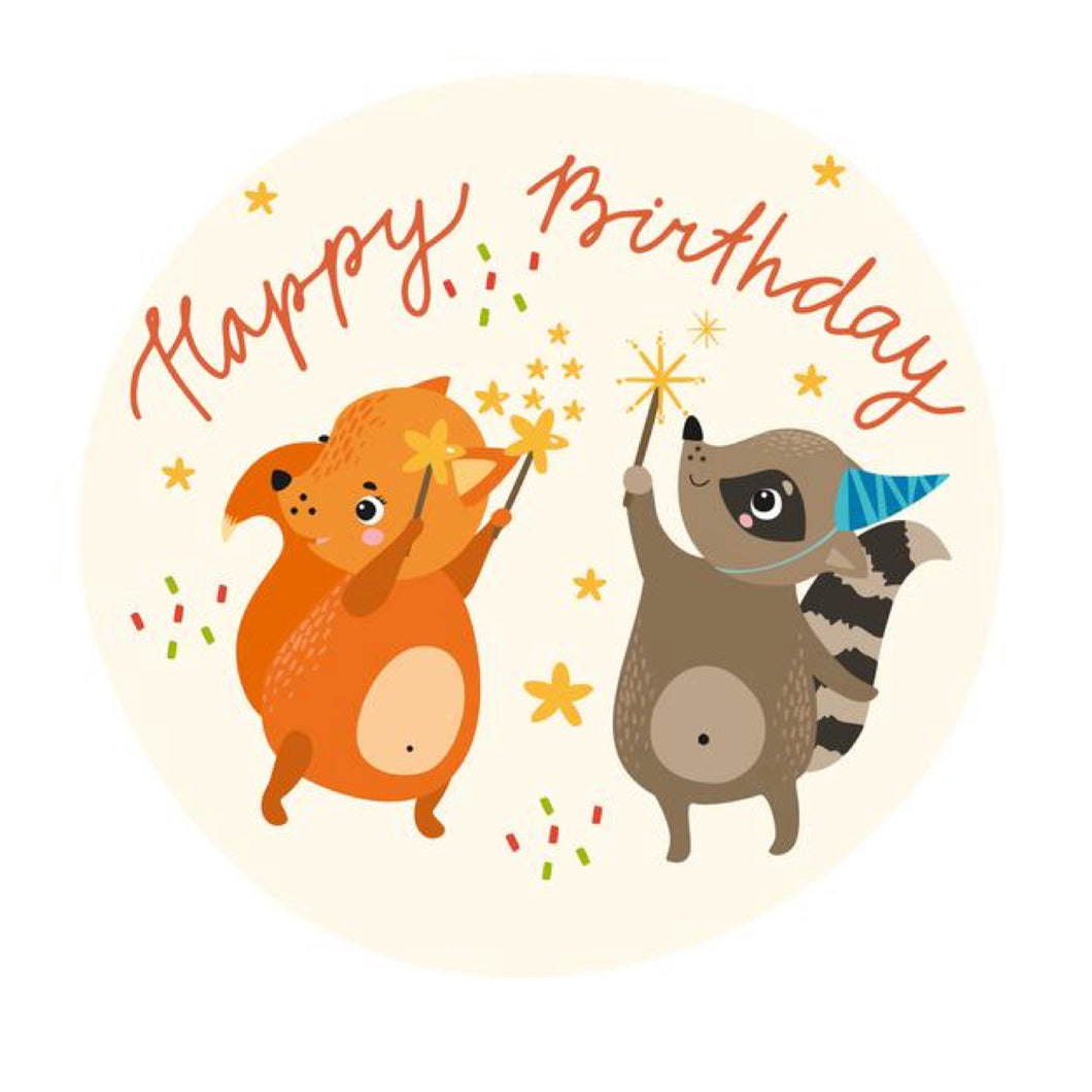 Essbares Tortenbild - Geburtstag - 2 Tiere