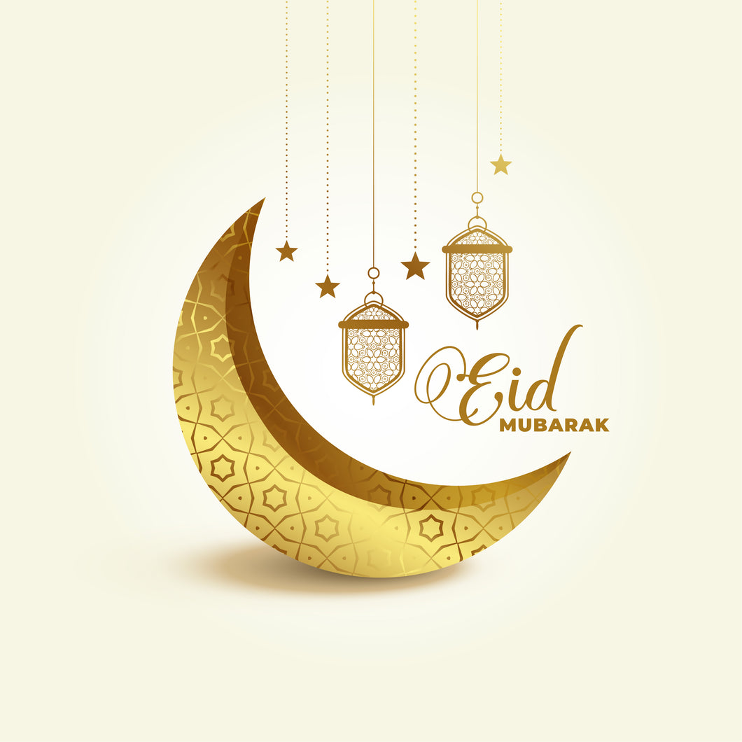 Essbares Tortenbild - Aktion - Eid Bayram Mubarak Gold Lampen 38